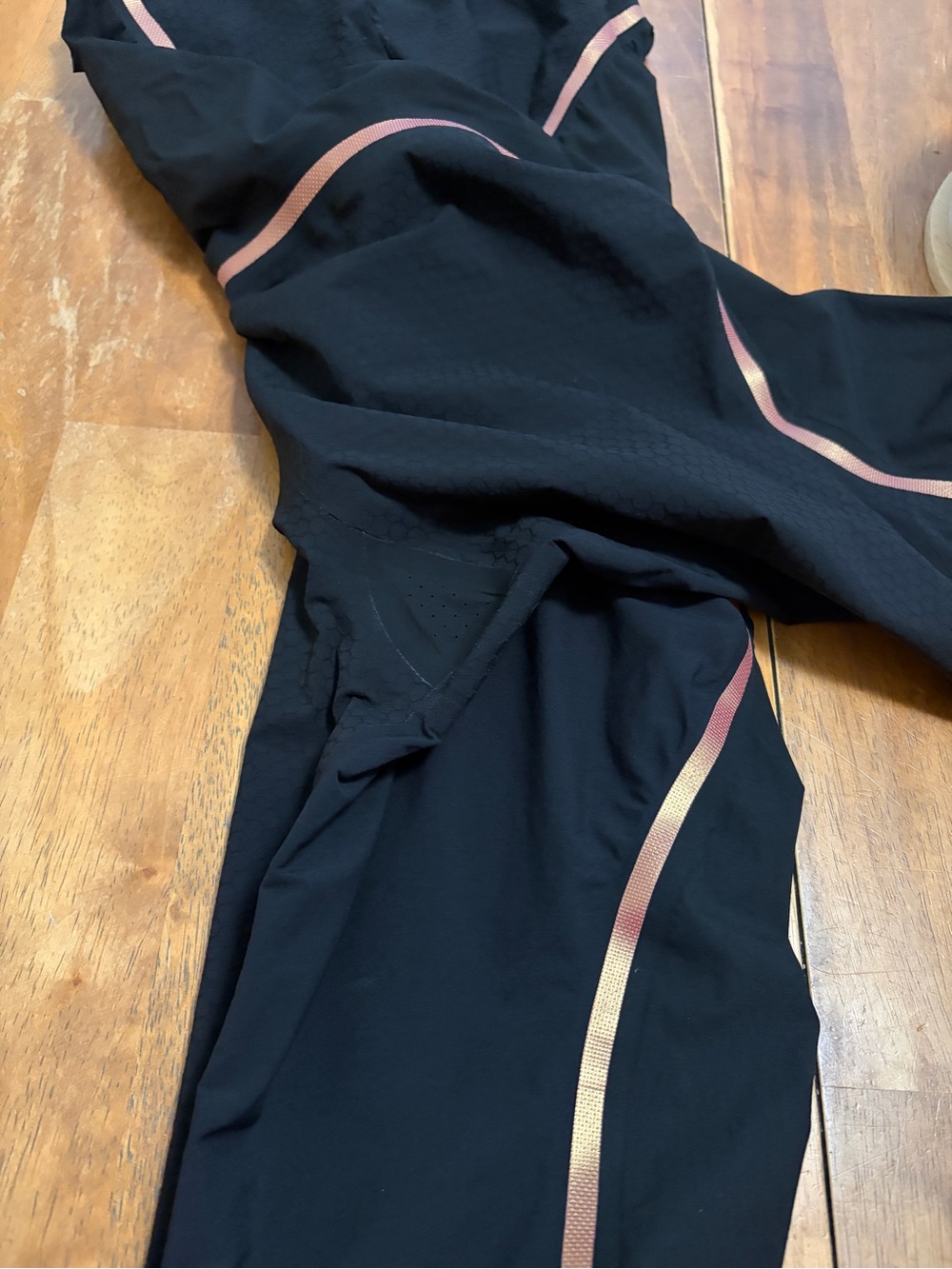 Speedo Tech suit/ Racing Suit with Metallic Pink Accent - Picture 3 of 5